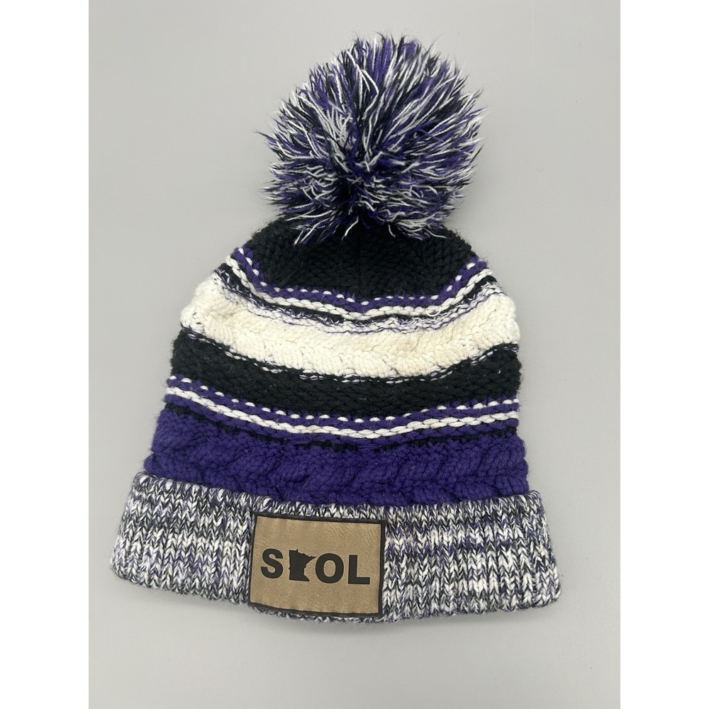 Minnesota Skoal Pom Pom Knit Winter Game time  Hat.